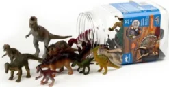 Dinosaur Figurer - 30 Stk I Bøtte - Med Ar Funktion - Wenno