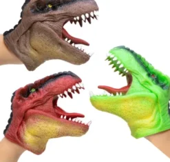Dinosaur Hånddukke I Gummi - Assorteret