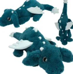 Dino World - Drage Bamse Med Glittervinger - Petrol