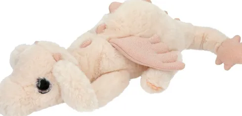 Dino World - Drage Bamse Med Glittervinger - Abrikos