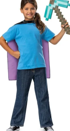 Disguise - Minecraft Kostume - Pickaxe Økse Og Kappe