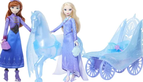 Disney Frozen - Anna And Elsa Ice Carriage Fun - Mattel Jly82