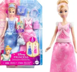 Disney Princess - Askepot Dukke Med 2 Sæt Tøj
