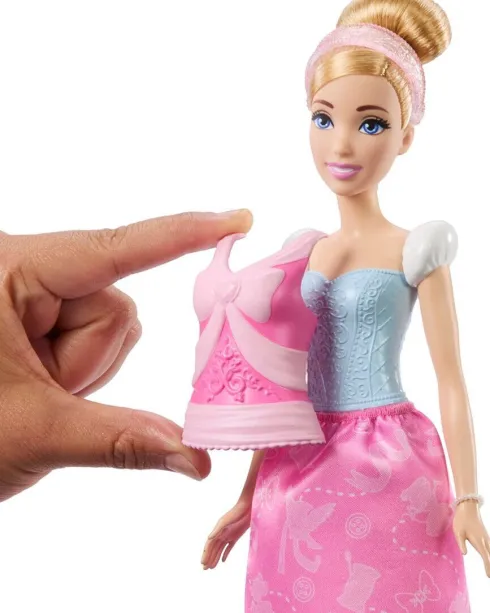 Disney Princess - Askepot Dukke Med 2 Sæt Tøj