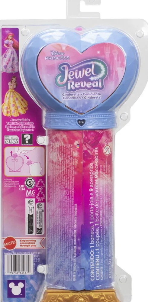Disney Princess - Askepot Dukke - Jewel Reveal - Mattel Jhl50