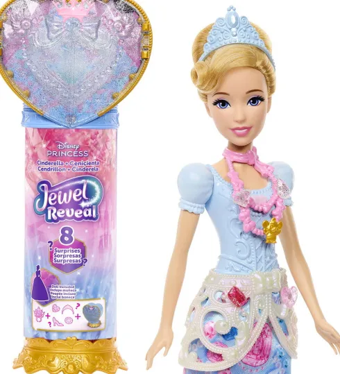 Disney Princess - Askepot Dukke - Jewel Reveal - Mattel Jhl50