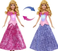 Disney Princess - Aurora Pink To Blue Dress Dukke - Mattel Jlk24