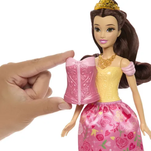 Disney Princess - Belle 2-I-1 Dukke - Mattel Jfj82