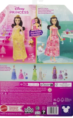 Disney Princess - Belle 2-I-1 Dukke - Mattel Jfj82