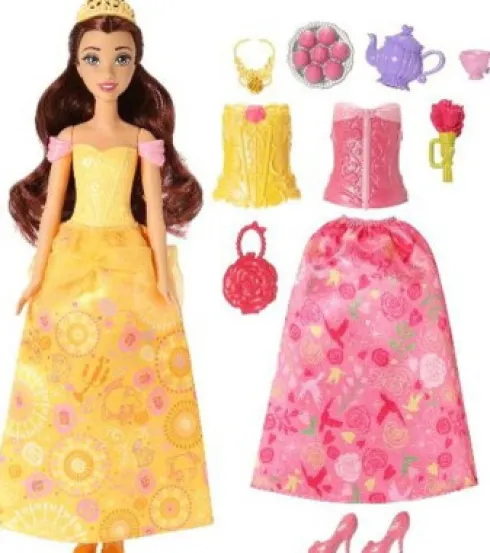 Disney Princess - Belle 2-I-1 Dukke - Mattel Jfj82