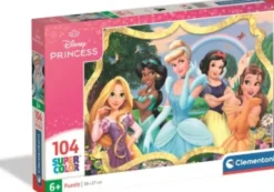 Disney Princess Puslespil - Super Color - 104 Brikker - Clementoni