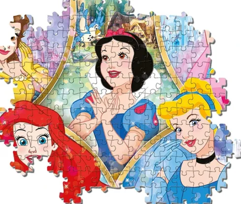Disney Princess Puslespil - Super Color - 180 Brikker