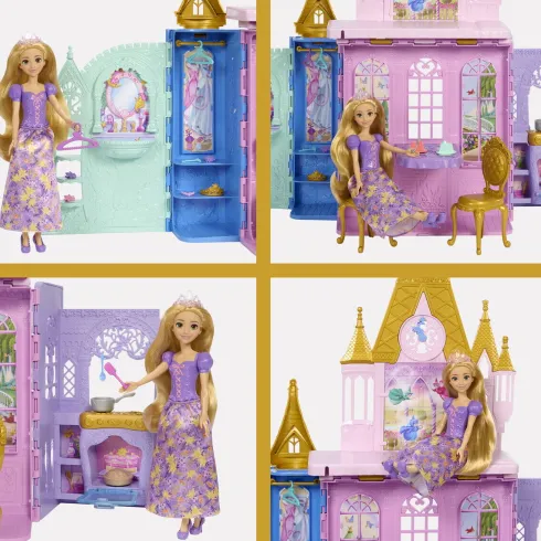Disney Princess - Rapunzel Close & Carry Castle - Mattel Jlk27