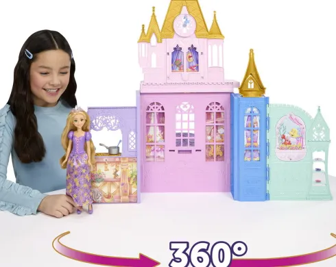 Disney Princess - Rapunzel Close & Carry Castle - Mattel Jlk27