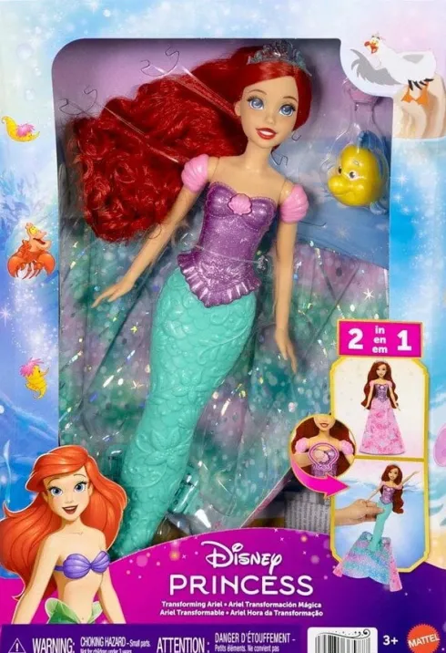 Disney Princess - Transforming Ariel Dukke - Mattel Jlk19