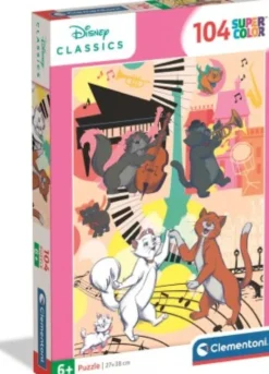 Disney Puslespil - Aristocats - Color - 104 Brikker - Clementoni