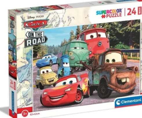 Disney Puslespil - Cars - Maxi Color - Clementoni - 24 Brikker