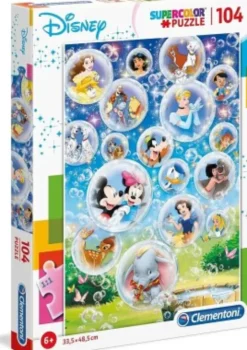 Disney Puslespil - Classic Characters - 104 Brikker - Clementoni