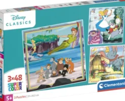 Disney Puslespil - Disney Classics - 3X48 Brikker - Clementoni