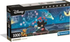 Disney Puslespil - Mickey Og Minnie - Panorama - 1000 Brikker - Clementoni