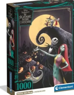 Disney Puslespil - Nightmare Before Xmas - High Quality - 1000 Brikker