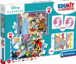 Disney Puslespil Og Vendespil - Edukit 4-I-1 - Clementoni - 3 År