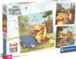 Disney Puslespil - Peter Plys - 3X48 Brikker - Clementoni