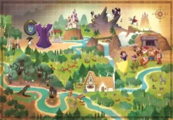 Disney Puslespil - Snehvide - Story Maps - Clementoni - 1000 Brikker