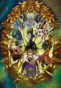 Disney Puslespil - Villains - 1000 Brikker - Clementoni