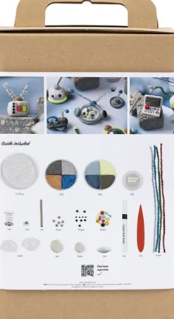 DIY Kit Modellering - Robot - Blå - Grå - Rød - Forsølvet