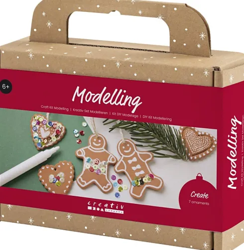 DIY Kit Modellering - Småkagefigurer - Mellem Brun - 1Pk