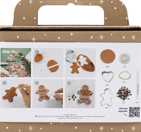 DIY Kit Modellering - Småkagefigurer - Mellem Brun - 1Pk