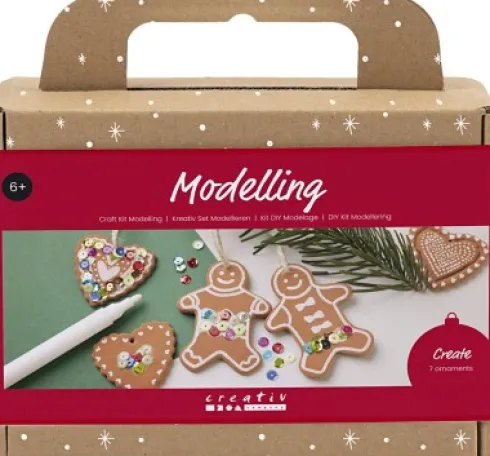 DIY Kit Modellering - Småkagefigurer - Mellem Brun - 1Pk