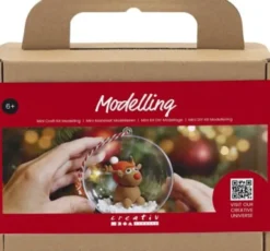 DIY Kit - Silk Clay Og Foam Clay - Julekugle Med Rensdyr