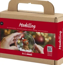 DIY Kit - Silk Clay Og Foam Clay - Julekugle Med Rensdyr