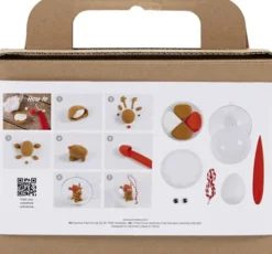 DIY Kit - Silk Clay Og Foam Clay - Julekugle Med Rensdyr