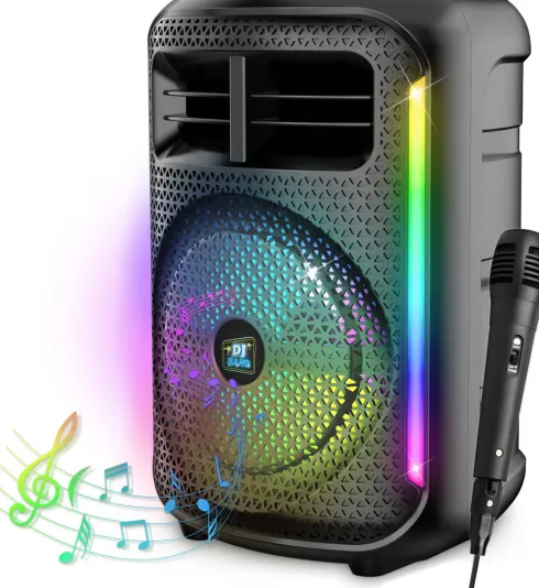Dj Band - Karaoke Speaker - Højtaler Med Mikrofon Og Lys