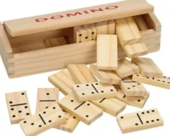 Domino Spil Til Børn - Træ - 28 Brikker