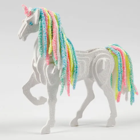 3D Træ Puslespil - Hest - 18X4,5X16 CM