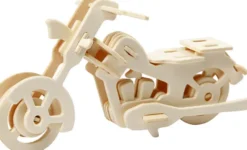 3D Træ Puslespil - Motorcykel - 19X9X9 CM
