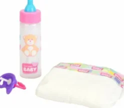 Dukke Tilbehør - Sut, Sutteflaske Og Ble - New Born Baby