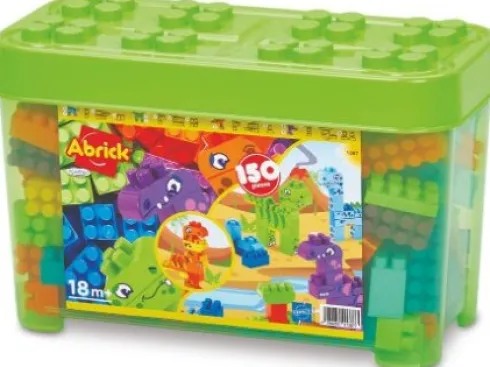 Ecoiffier Abrick - Dinosaurer - Kasse Med 150 Klodser