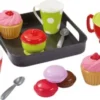 Ecoiffier 100% Chef - Cupcakes Legetøj Sæt Med Bakke - 11 Dele