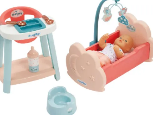 Ecoiffier Nursery - Dukke Seng, Babystol Og Baby Dukke