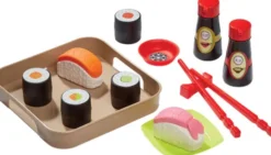 Ecoiffier - Sushi Legetøj Sæt Inkl. Bakke - 100% Chef - 14 Dele