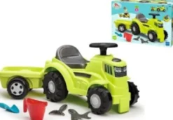 Ecoiffier - Traktor Gåbil Med Trailer Og Tilbehør
