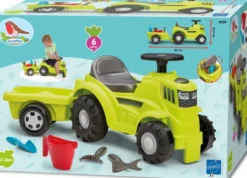 Ecoiffier - Traktor Gåbil Med Trailer Og Tilbehør