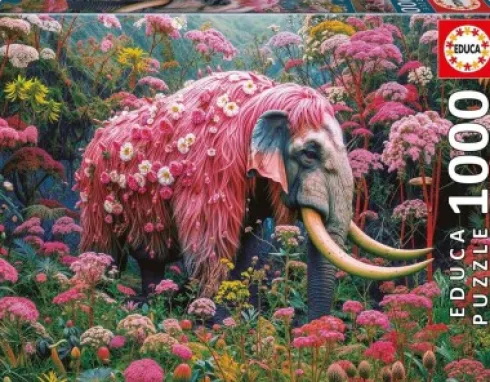 Educa - Blomster-Elefant Puslespil - 1000 Brikker