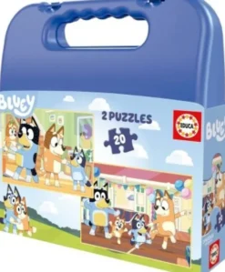 Educa - Bluey 2 Puzzles - 2X20 Brikker - Puslespil I Kuffert