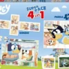 Educa - Bluey Super Pack 4-In-1 - Puzzle, Domino, Identic